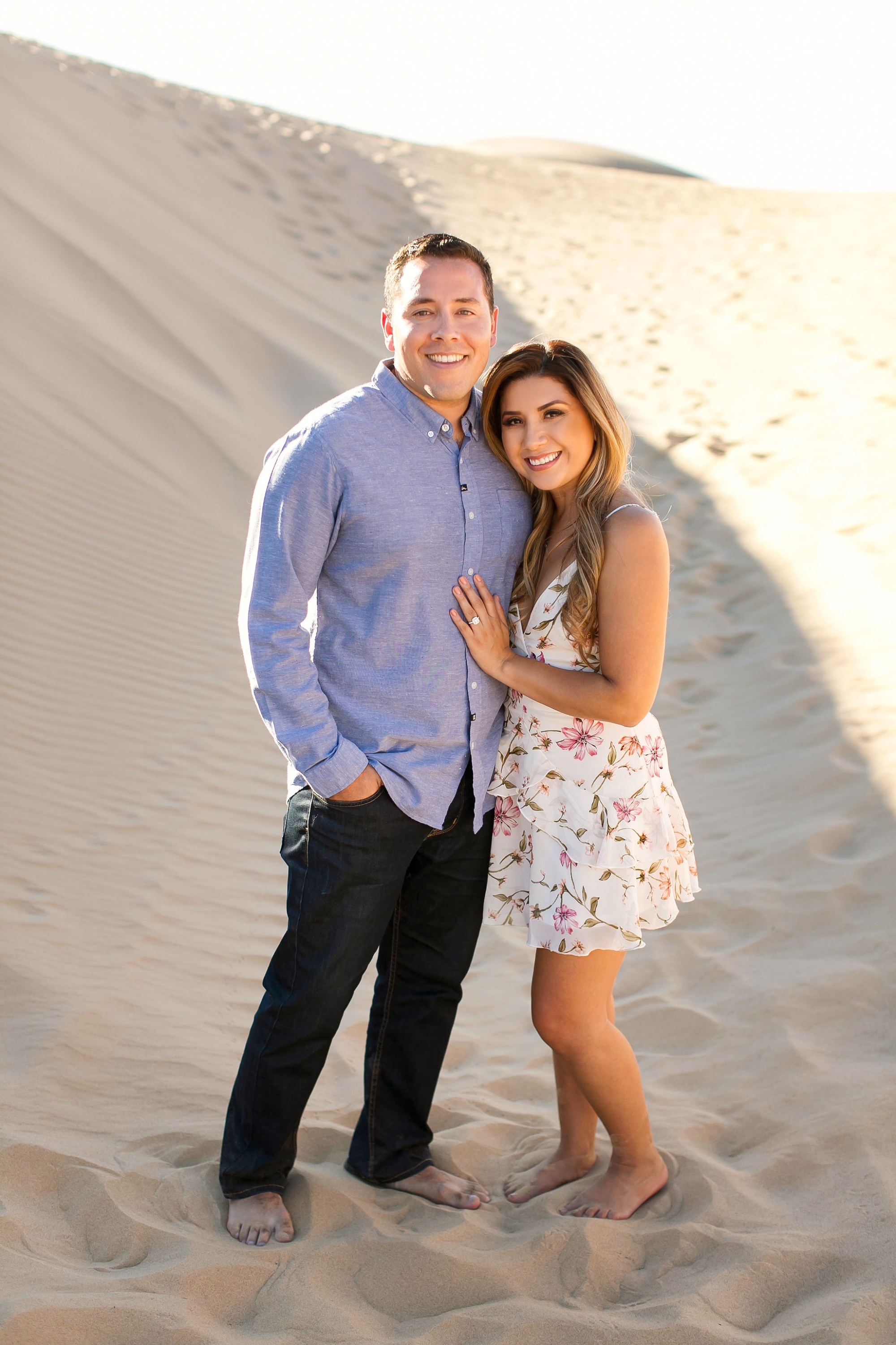 sand dunes engagement shoot