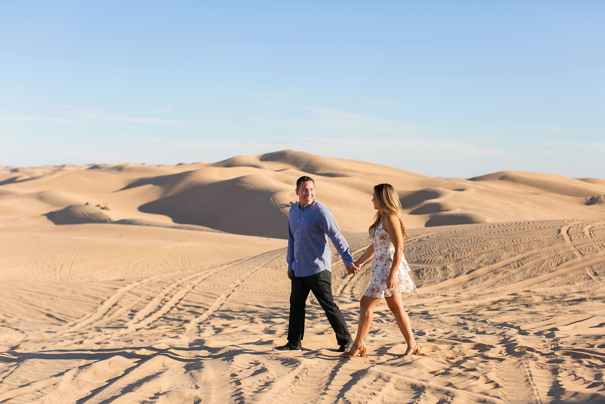 sand dunes engagement shoot