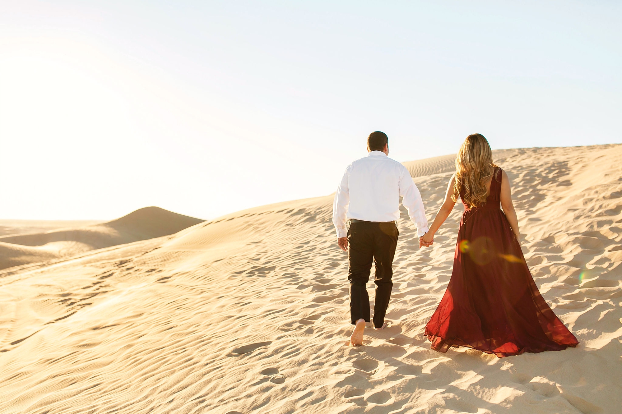 sand dunes engagement shoot