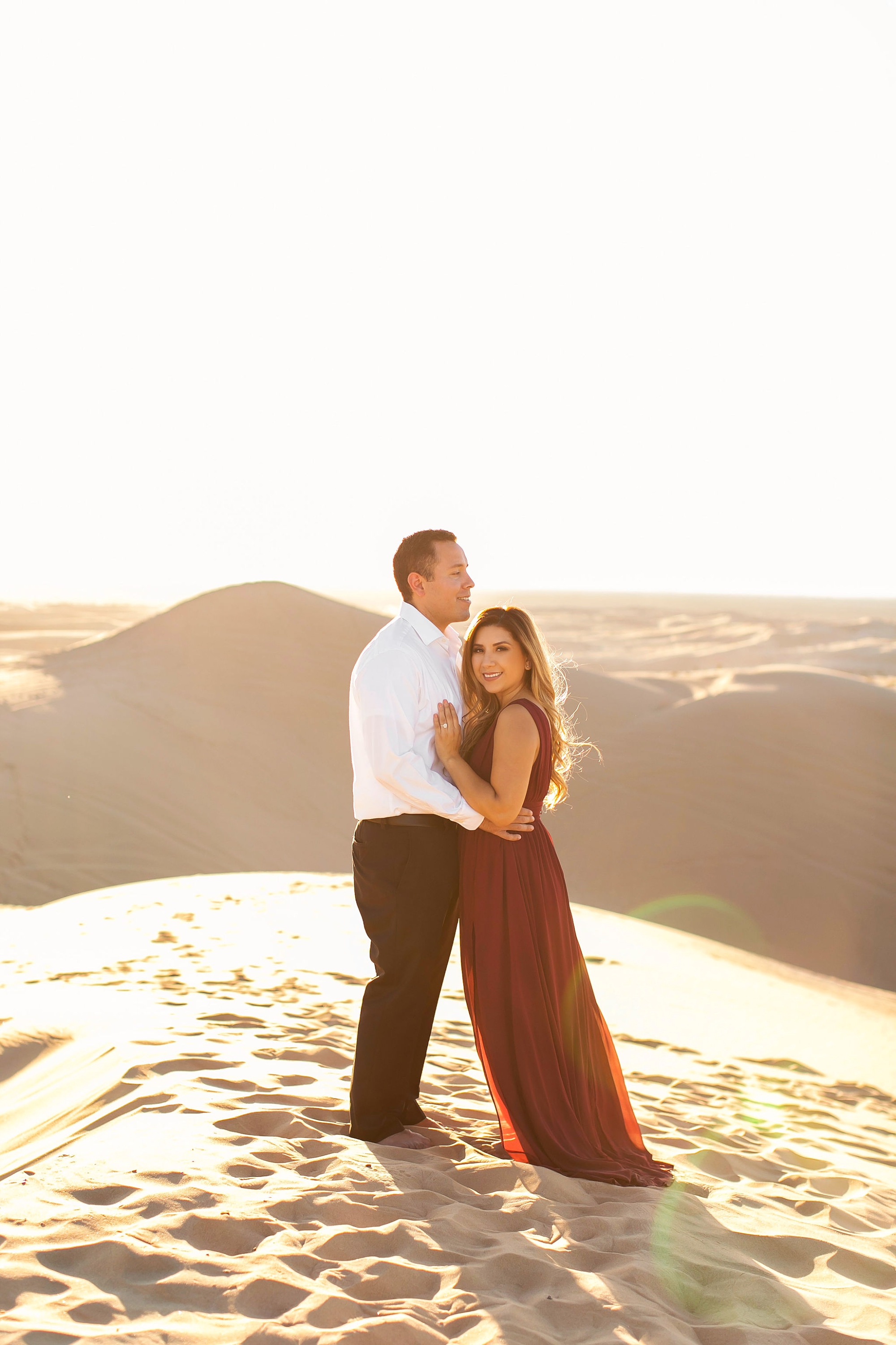 sand dunes engagement shoot
