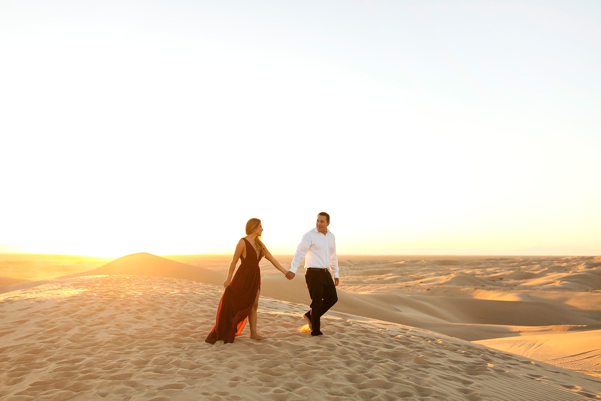 sand dunes engagement shoot