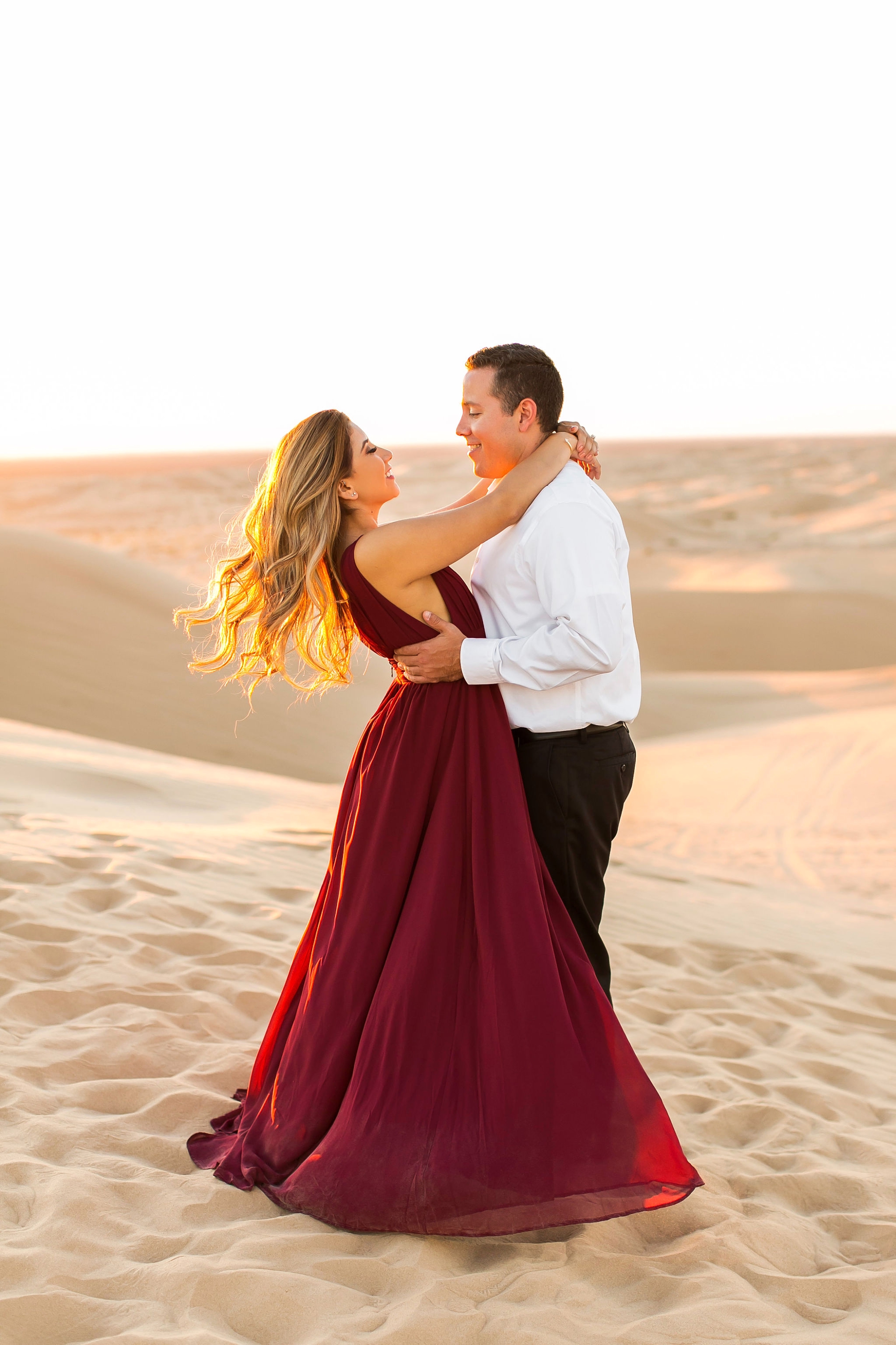 sand dunes engagement shoot