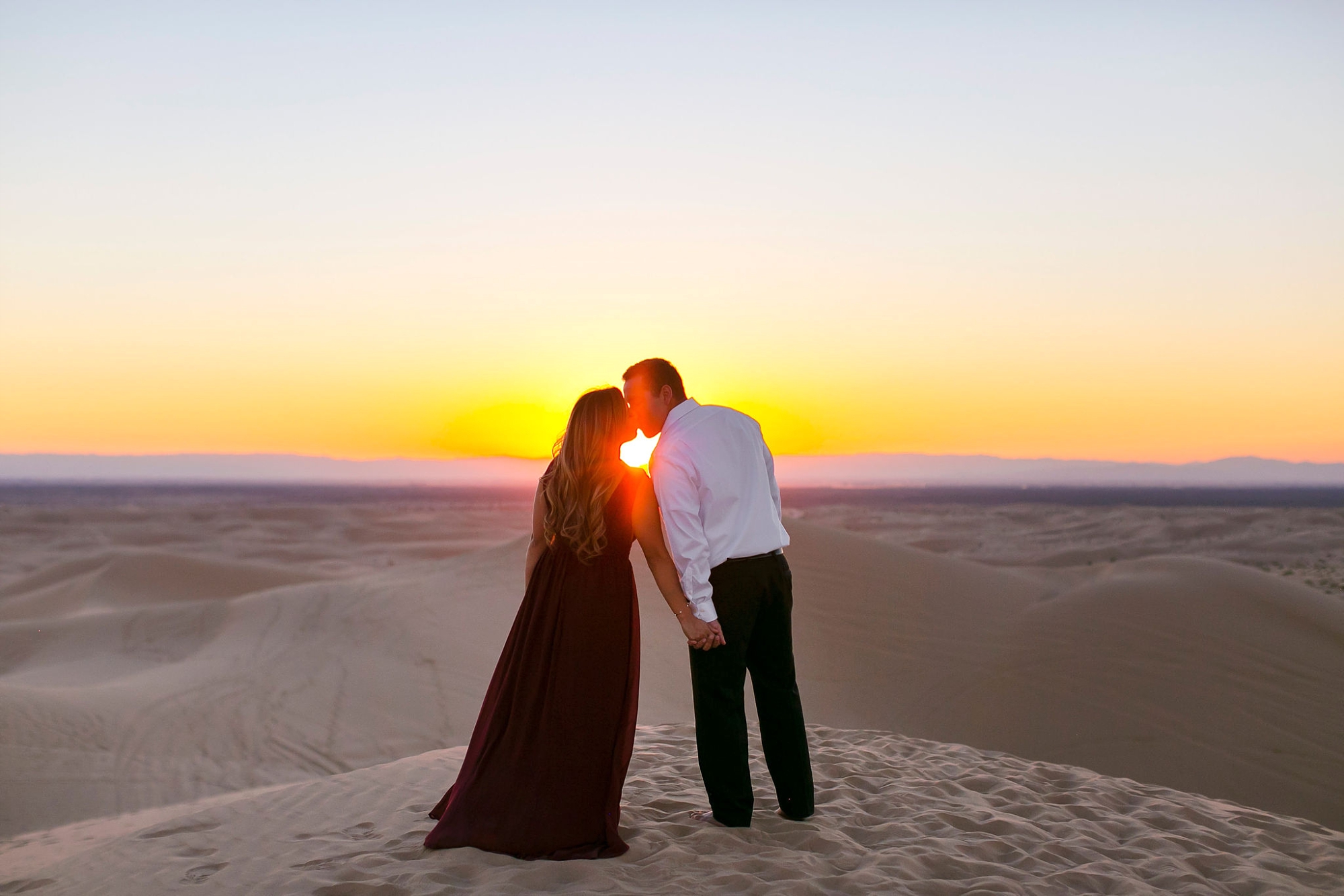 sand dunes engagement shoot