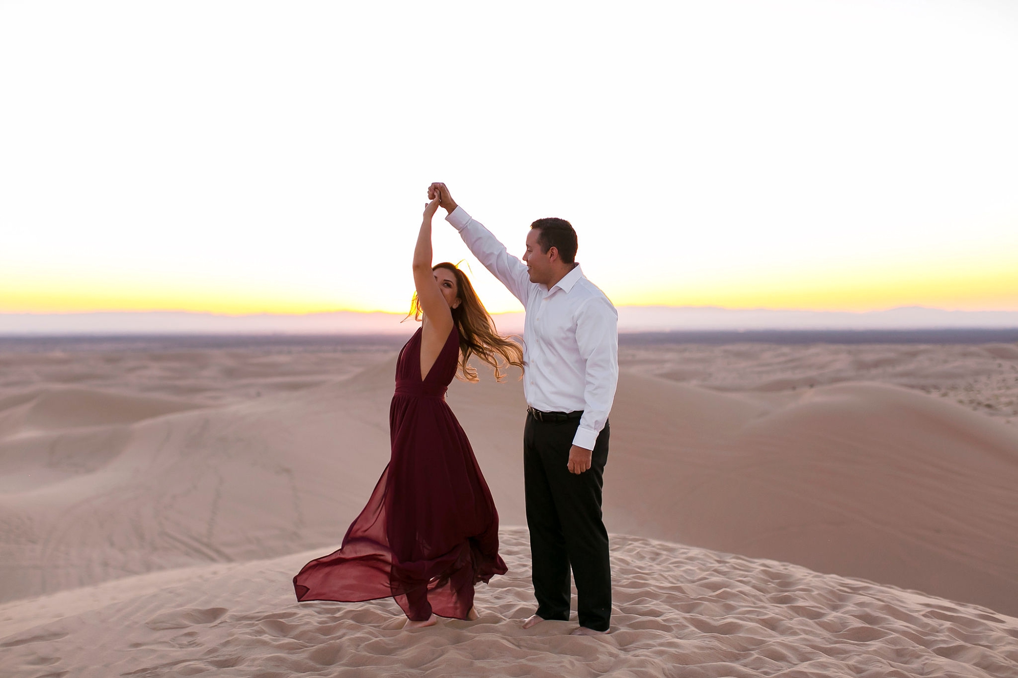sand dunes engagement shoot