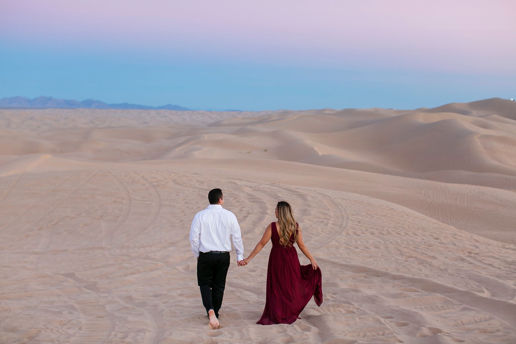 sand dunes engagement shoot