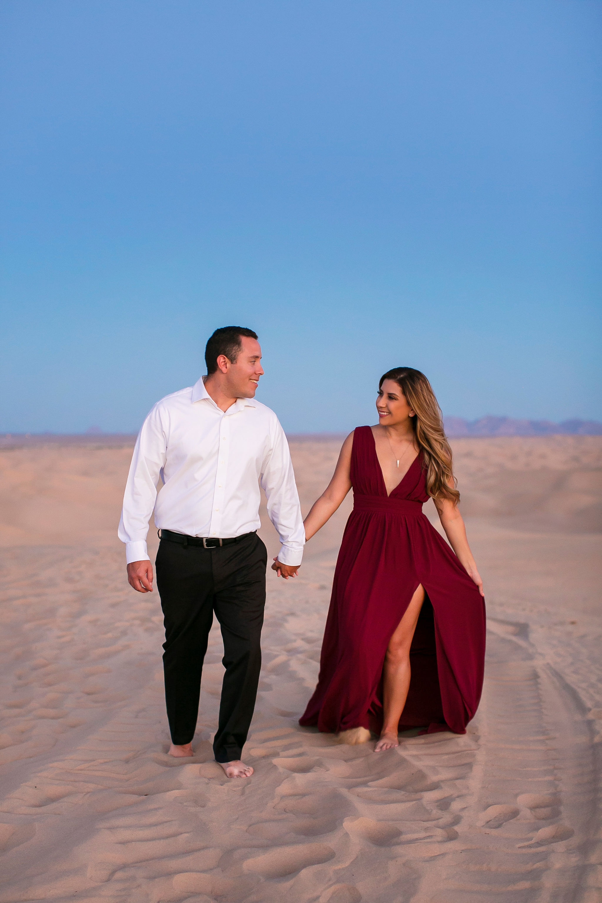 sand dunes engagement shoot